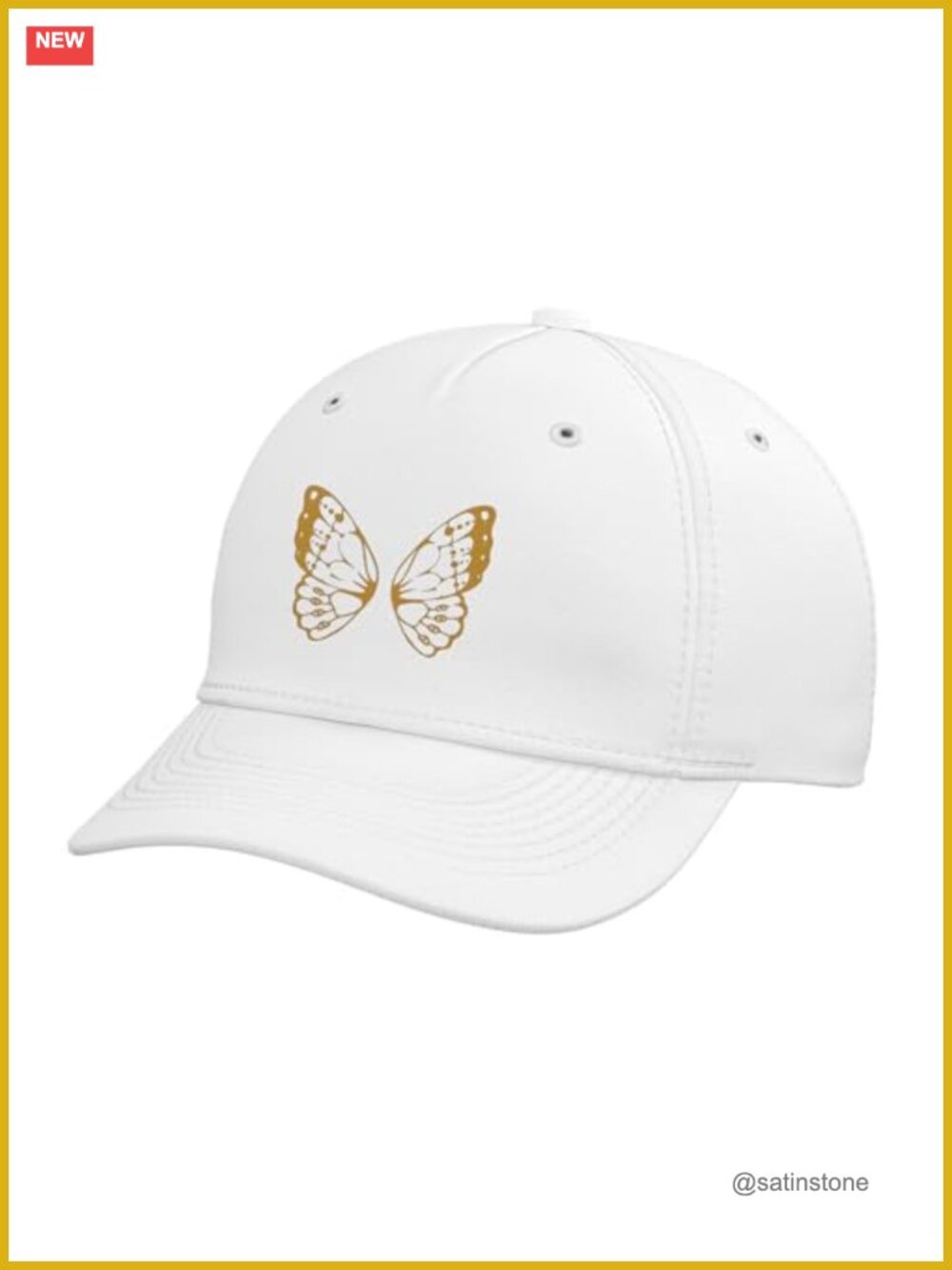 Fairycore Goblincore Butterfly Line Art Wings Adjustable Baseball Hat